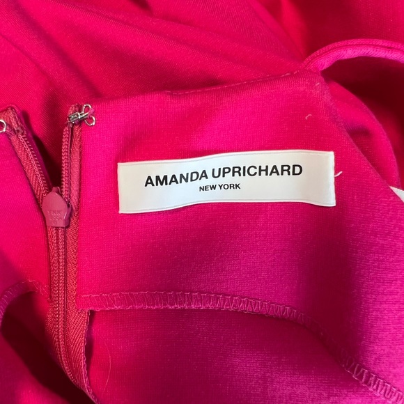NEW Amanda Uprichard Hot Pink Fit & Flare Dress - Picture 2 of 3